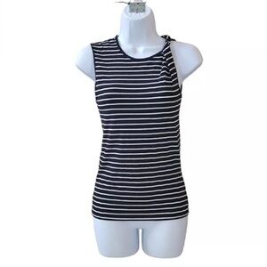 FRAME denim XS Striped Twist Detail Sleeveless Top